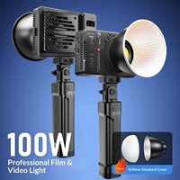 Lumière vidéo LED RGB 100W portable COB, éclairage continu pour créateurs de contenu, vlogueurs, studio, photographie, tournage