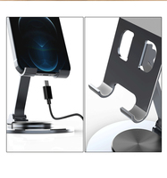 Soporte Universal Giratorio de 360 Grados para Teléfono, de Aluminio, Plegable, Multiángulo, para Escritorio, para Oficina