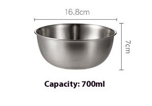 Ensaladera de acero inoxidable engrosada de estilo coreano moderno, cuenco de cocina, batidor de huevos de PP desechable multiusos, varios Ramen Para acampar - Product Image 6