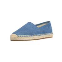 Women's sandals — Espadrilles en toile courtes et à semelles plates pour femmes, Espadrilles en toile personnalisées faites à la main pour filles