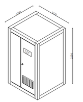 Design moderne Cabine de toilette mobile Salle de bain portable préfabriquée Amovible Porta Potty