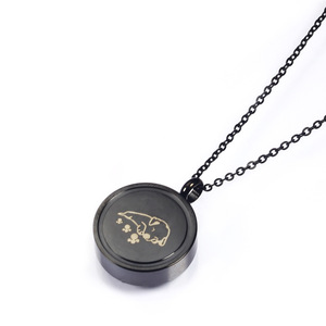Energinox Melingkar Beberapa Kremasi Perhiasan Personalisasi Hewan Peliharaan Anjing Cetak Abu Stainless Steel Pet Guci Kalung - Product Image 6