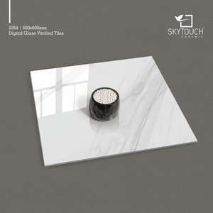 Azulejos de porcelana gris de diseño personalizado, azulejos de suelo brillantes para salpicaduras de cocina, precio bajo, opciones de plata blanca, hoteles, madera pulida - Product Image 6