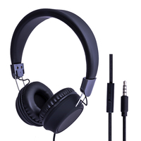 Headphone AD08 Logo Kustom 2024 Baru untuk Belajar, Earphone Kabel 3.5mm, Speaker 40mm, Mikrofon Panjang, Tahan Air IPX2, Suara Hi-Fi Lossless