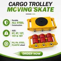 Carretilla de Carga Móvil Z2LIFTING CRA con Ruedas de PU, Tamaños de 6T a 18T, con Manija Disponible