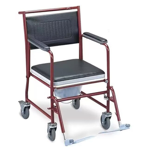 <span class=keywords><strong>Chaise</strong></span> <span class=keywords><strong>de</strong></span> toilette pliable en acier inoxydable avec roues - Product Image 3