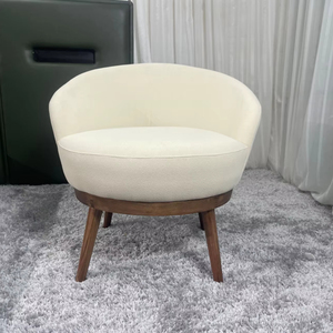 Silla de Comedor de Madera con Cojines Tapizados, Silla de Comedor para Villa con Patas de Madera - Product Image 4