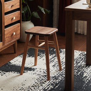 Tabouret de vanité <span class=keywords><strong>carré</strong></span> portable contemporain avec pieds effilés pour chambre à coucher, hôtel et appartement - Product Image 5