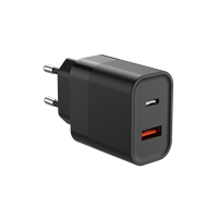 Chargeur rapide 30W EU Plug GaN PD & QC Dual Port USB Type-C Adaptateur 5A Output 33W Phone Charger Mobile Phones Factory CE Certified