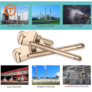 Không phát ra tia lửa Công Cụ Nhôm Bronze 12inch 14inch không phát ra tia lửa công cụ đường ống dẫn nước cờ lê cho dầu và khí đốt - Product Image 4