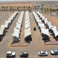 Vente directe étanche au vent membrane pvdf tente de stationnement de voiture structure tendue tente à membrane abri de voiture ombre de stationnement