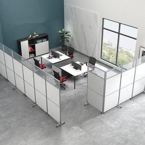 Divisor de partición de habitación de soporte móvil de marco de aluminio personalizado, estilo de tamaño de varios colores, divisor de división de privacidad - Product Image 5