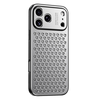 Coque de téléphone en aluminium à dissipation thermique pour iPhone 17 16 15 18 Pro Max 13 14 Plus, en métal ajouré, avec parfum rafraîchissant, couvercle amovible