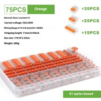 Kit de connecteurs rapides 2P 3P 5P 75 pièces, boîte de connecteurs mixtes pour des connexions efficaces