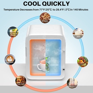 Kemin <span class=keywords><strong>mini</strong></span> năng lượng mặt trời tủ lạnh cho bánh giao hàng có thể đặt trong xe máy nén frizer màu Tủ đông 12L 12V USB Kính - Product Image 5