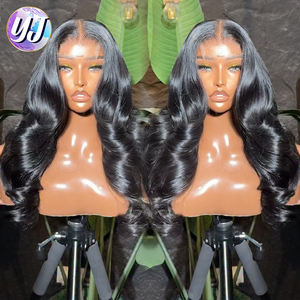 30英寸印度发体波浪13x4透明蕾丝前额假发100%真人发5x5无胶闭合水波假发蕾丝前额 - Product Image 1