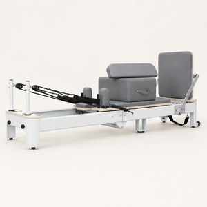 FLOWA Reformer de Pilates Plegable de Aluminio 72kg con Sistema de Plegado con Barra de Tracción, Bloque Anticolisión y Barra de Pies de 7 Niveles - Product Image 1