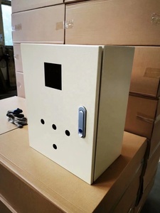 Màu be dân cư hộp điều khiển điện khí và đồng hồ điện bao vây với khóa an toàn - Product Image 5