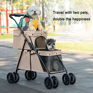 Cochecito de Lujo para Mascotas de 4 Ruedas con Cesta de Almacenamiento, Diseño Impermeable Fácil de Plegar, Nuevo Producto para Uso en Exteriores para Perros y Gatos, Oxford - Product Image 6