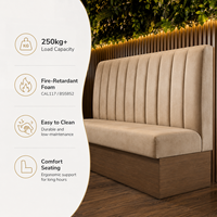 Meubles d'hôtel de luxe léger, banquette de bar, restaurant, taille et couleur personnalisées, ensemble de meubles de restaurant en bois massif industriel