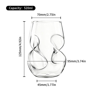 Vaso de Vidrio Creativo <span class=keywords><strong>en</strong></span> Forma de <span class=keywords><strong>Pulgar</strong></span>, 500 ml, Apto para Lavavajillas, Vasos de Whisky para Uso Doméstico, <span class=keywords><strong>en</strong></span> Restaurantes, Hoteles y Oficinas - Product Image 5