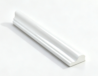Plinthe décorative pour la maison, blanche, apprêtée, imperméable, facile à installer, en PS, haute densité