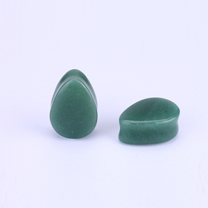 En <span class=keywords><strong>gros</strong></span> Pierre Naturelle Aventurine Verte Oreille L'expansion <span class=keywords><strong>Carlin</strong></span> Piercing Bijoux De Corps - Product Image 3