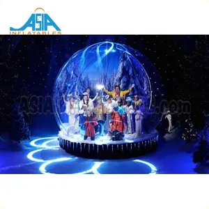 Globo inflável gigante de neve, decoração de natal, para áreas externas/tamanho de vida, globo de neve, domo inflável transparente para show ao vivo