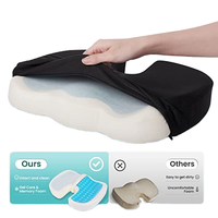 Coussin de siège de voiture en mousse à mémoire de forme ergonomique, coussin de siège en gel, portable, pour massage, usage domestique