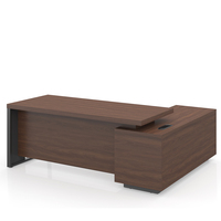 Table de travail informatique en bois de luxe moderne de haute qualité pour le bureau à domicile du patron, bureau de direction, surface résistante aux rayures