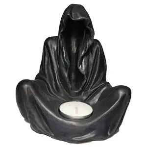 Patung Resin Tempat Lilin Grim Reaper Dekorasi Gothic Patung Seni Resin Patung Dekorasi