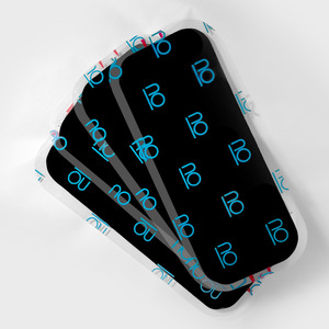 แผ่นนวดกล้ามเนื้อหน้าท้องไฮโดรเจล 4 ชิ้น สีดำ สำหรับฟิตเนสและกระชับสัดส่วน - Product Image 1