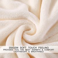 Jeté de laine polaire douce de couleur beige unie personnalisé Couverture en molleton de flanelle en peluche microfibre