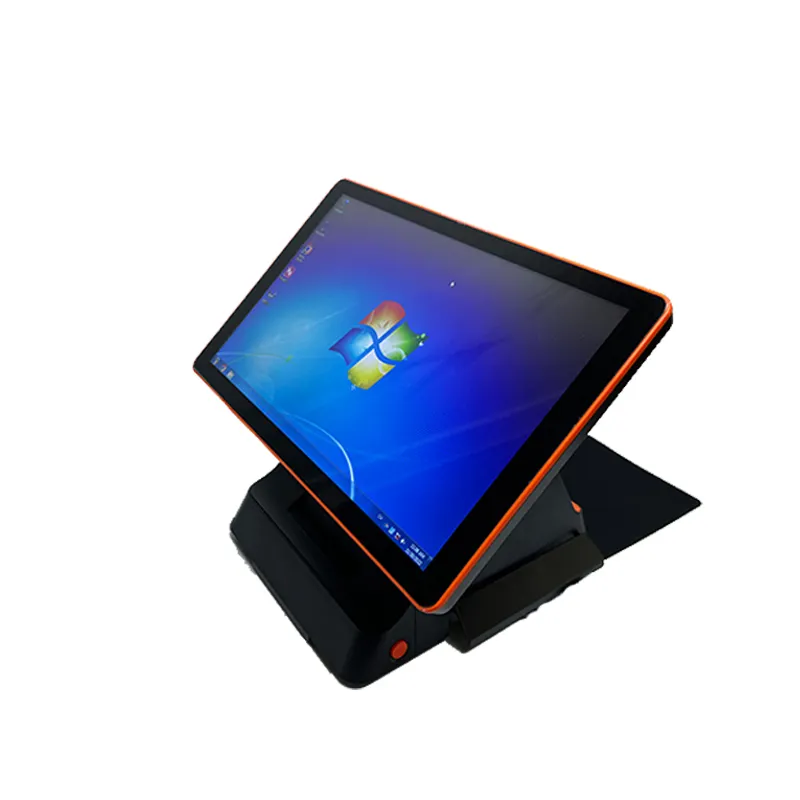 ราคาถูก15.6นิ้วระบบ POS เดสก์ท็อปเทอร์มินัลลงทะเบียนเงินสด Windows POS พร้อม DP01เครื่องพิมพ์