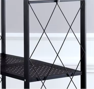 מפעל מתכת רב ברמה מתקפלת קיבולת גבוהה עם גלגל קיפול יחידת מדפי מדף מדף מדף מדף עבור מטבח - Product Image 3