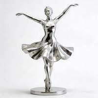 Sculptures de ballerines personnalisées en acier inoxydable - Art métallique OEM/ODM pour la décoration extérieure et intérieure