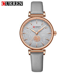 นาฬิกาข้อมือหรู CURREN รุ่น 9078 กันน้ำ เรืองแสง แสดงวันที่และสัปดาห์ สายหนัง นาฬิกาควอตซ์สำหรับผู้หญิง สไตล์ลำลองและธุรกิจ - Product Image 4