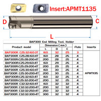 Fraise indexable CNC BAP300R porte-outils fraise à angle droit pour APMT 1135 Inserts