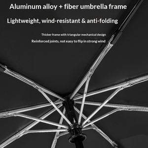 Sombrilla Plegable Automática con Protección Solar 260T, Tela Antideslizante, Apertura Secundaria Anti-Retracción - Product Image 2