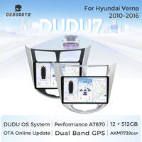 DUDUAUTO UIS7870 Autoradio Multimédia Stéréo Unité Principale Navigation GPS pour Hyundai Solaris Accent Verna 2010-2016