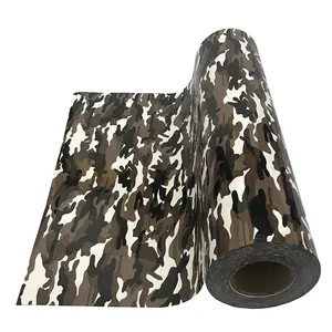 Camouflage Vinyl Craft Patterned Heat Transfer Vinyl For Clothing Silhouette and Cricut