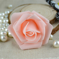 Ensemble de 100 fleurs artificielles en mousse rose faites à la main pour le salon, les meubles et la décoration murale de fleurs de vacances