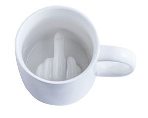 Taza de Café de Cerámica con Dedo Medio Levantado, 14 Onzas, para Leche, Té, Regalo Divertido para Año Nuevo, Navidad, Halloween, Cumpleaños - Product Image 5