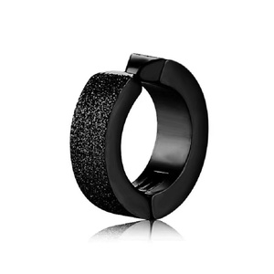 Orecchini <span class=keywords><strong>a</strong></span> cerchio smerigliato in acciaio inox punk con personalità maschile e femminile - Product Image 6