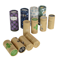 Boîte circulaire en carton Kraft pour café et thé, Design gratuit, coffret personnalisé en carton, Tube rond, cylindre, 80 pièces