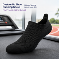 Chaussettes de sport en mesh invisibles pour clubs de course et détaillants sportifs, avec développement de logo personnalisé