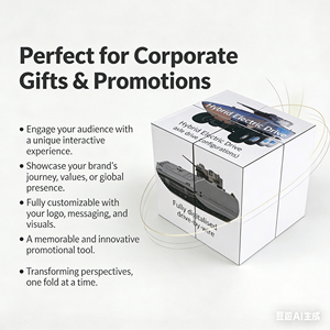 Jouet publicitaire 7 cm, <span class=keywords><strong>cube</strong></span> photo magique pliable magnétique, puzzle infini de décompression en forme de losange diamant - Product Image 2
