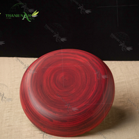 Ensemble d'assiettes en bambou faites à la main au Vietnam, couleur personnalisée, écologiques, biodégradables, classiques, durables, non toxiques, pour les fêtes