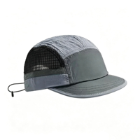 Casquette de baseball décontractée à 5 panneaux en maille color block, séchage rapide, ajustable, style streetwear pour hommes et femmes, fournisseur de chapeaux