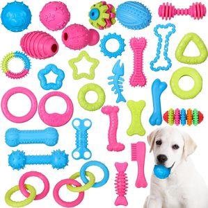 Jouet à mâcher pour chiot et chien, couleurs personnalisées, écologique, mignon, durable, en TPR, avec jouets en forme d'os à tétine neutre, petite taille, vente chaude - Product Image 1